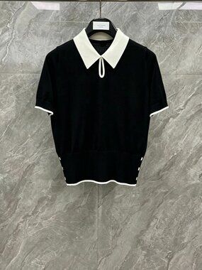 Thom Browne Simple & Versatile Short-Sleeve Pullover Knit